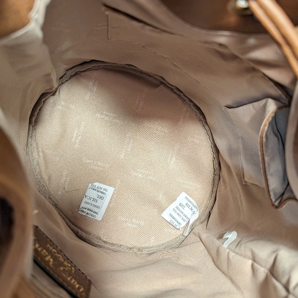 NWT Darcy Marks London Bucket Bag with fringe and braided handle Brown - Picture 7 of 12